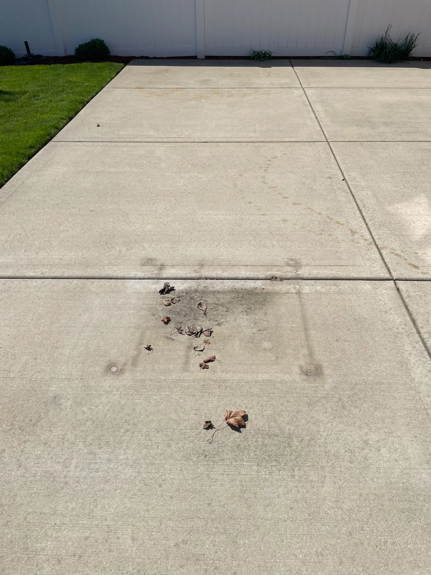 Before pressure washing
